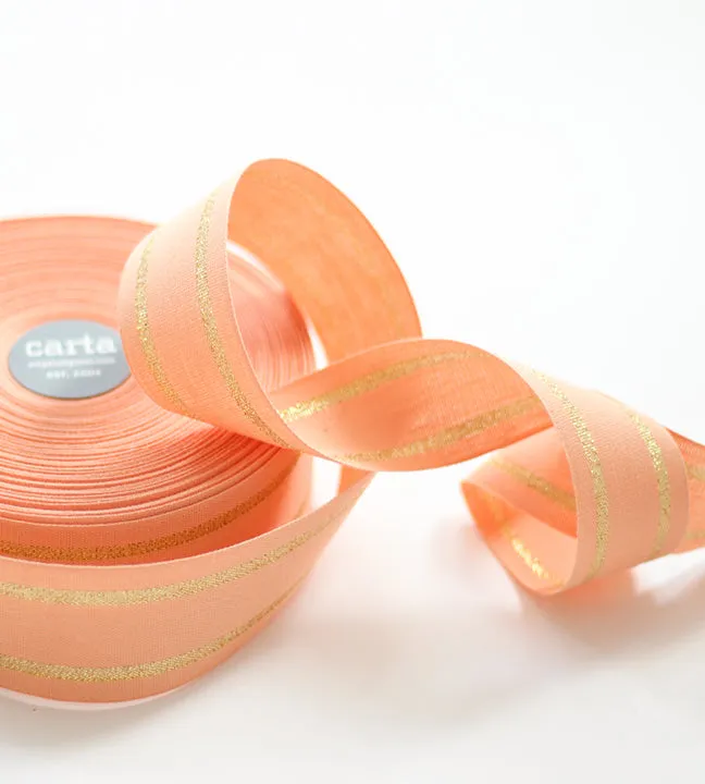Striped cotton ribbon 1 ½” width - 44 yds ribbon